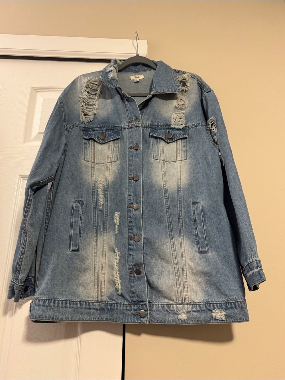 Distressed Light Blue Denim Jacket